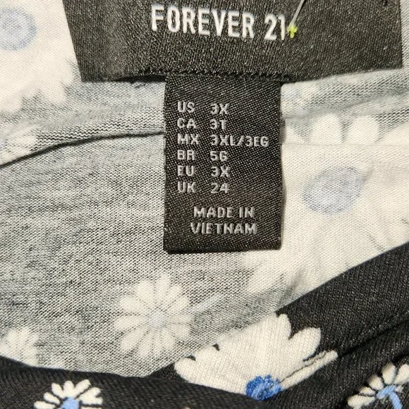 NWT Forever21 Black with Floral print wrap dress - Picture 5 of 7